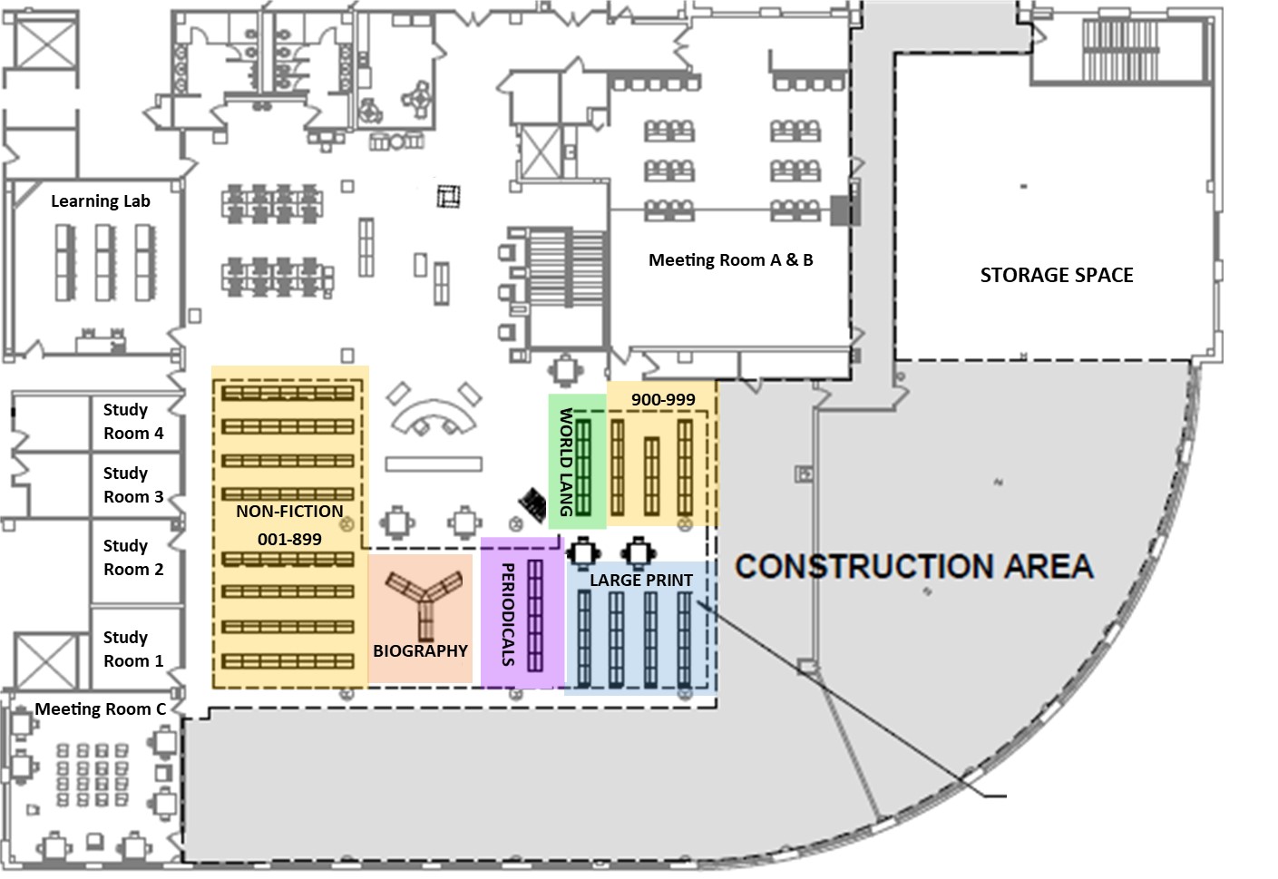 Map of 2nd Floor Phase 1